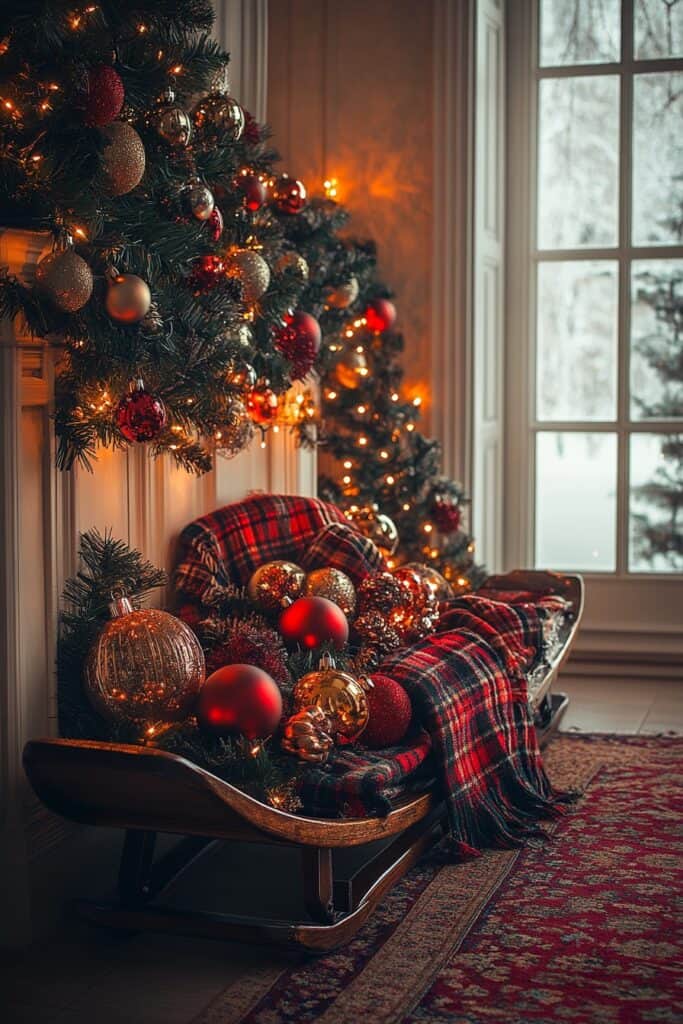 Christmas Entryway Ideas to Greet Your Guests 20