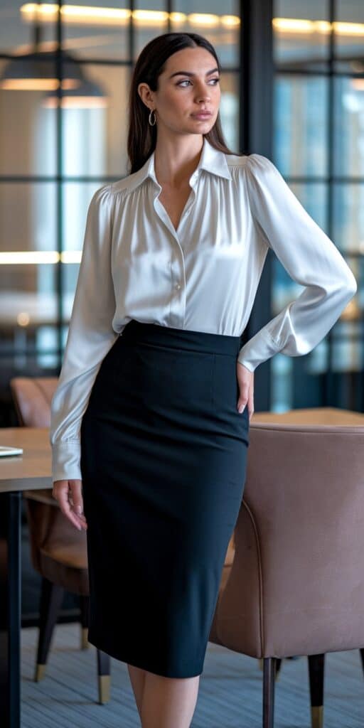12 Work Outfit Ideas for Medium Size Women to Rock the Office and Boost Your Confidence! 3