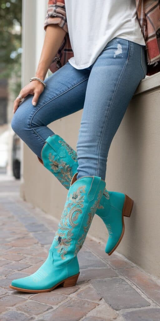 13 Turquoise Western Outfit Ideas to Make You Shine All Season Long! 4 13 Turquoise Western Outfit Ideas to Make You Shine All Season Long! 4