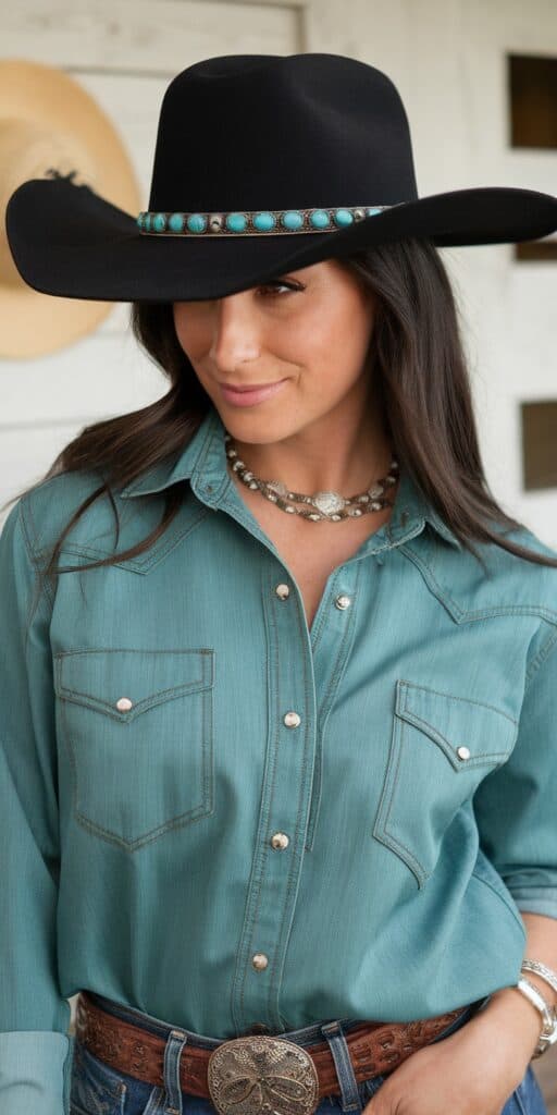 13 Turquoise Western Outfit Ideas to Make You Shine All Season Long! 6 13 Turquoise Western Outfit Ideas to Make You Shine All Season Long! 6