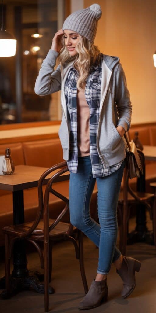 17 Zip-Up Hoodie Outfit Ideas for Cozy Chic: Elevate Your Comfort Style Today! 15