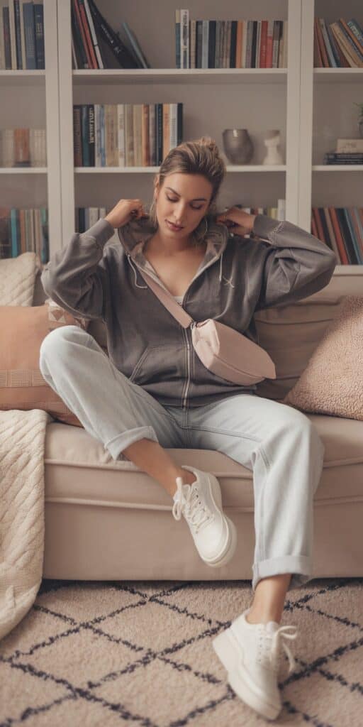 17 Zip-Up Hoodie Outfit Ideas for Cozy Chic: Elevate Your Comfort Style Today! 8