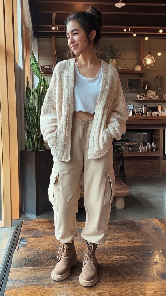 Tan Cargo Pants Outfits for Effortless Style 4