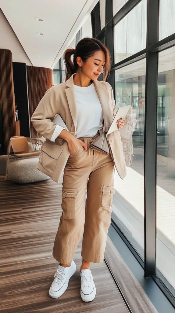 Tan Cargo Pants Outfits for Effortless Style 9