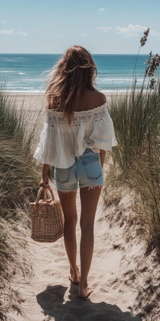 Jean Shorts Outfit Ideas for Summer 11