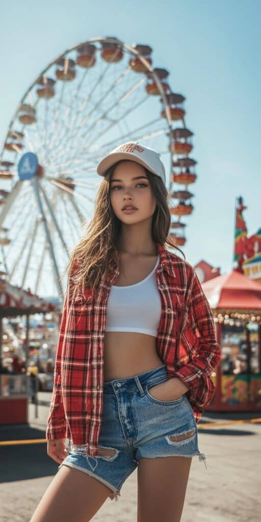 Jean Shorts Outfit Ideas for Summer 14