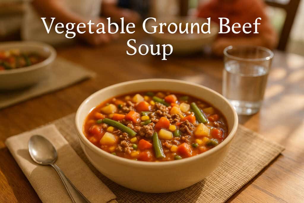 QUICK Vegetable Ground Beef Soup Recipe + Tomato Paste Hack!
