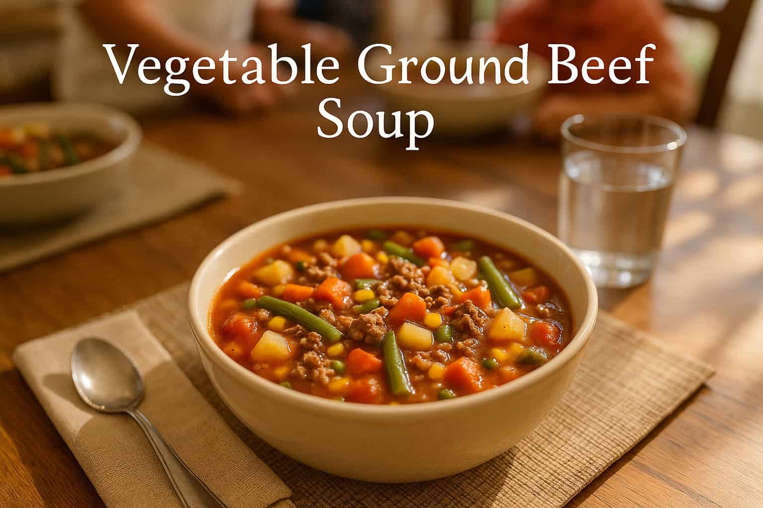 QUICK Vegetable Ground Beef Soup Recipe + Tomato Paste Hack! 1