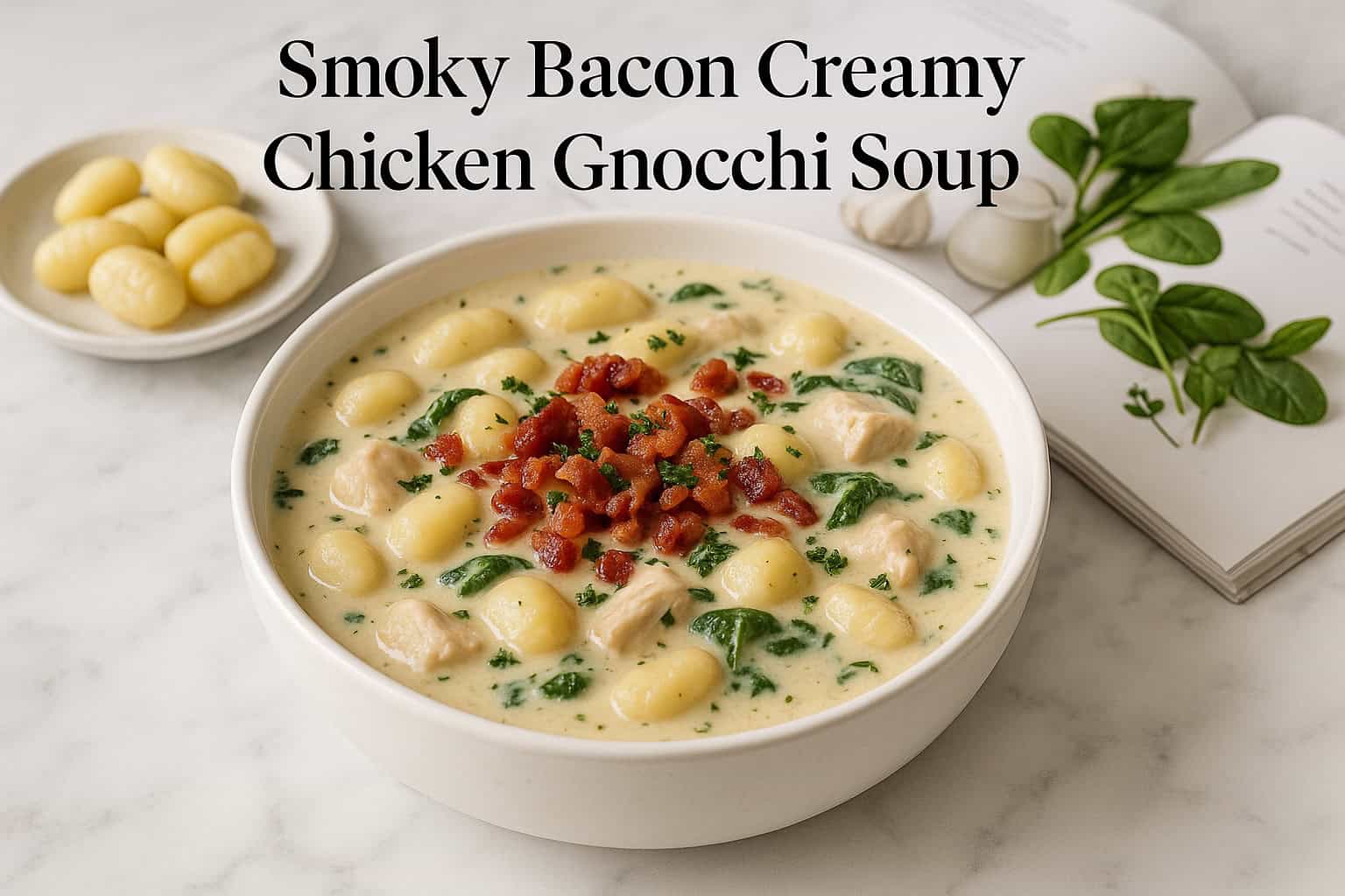 Smoky Bacon Creamy Chicken Gnocchi Soup - The BEST Chicken Soup! 10