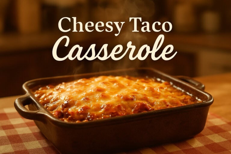 Easy Cheesy Taco Casserole Recipe | Tex Mex Ground Beef Casserole