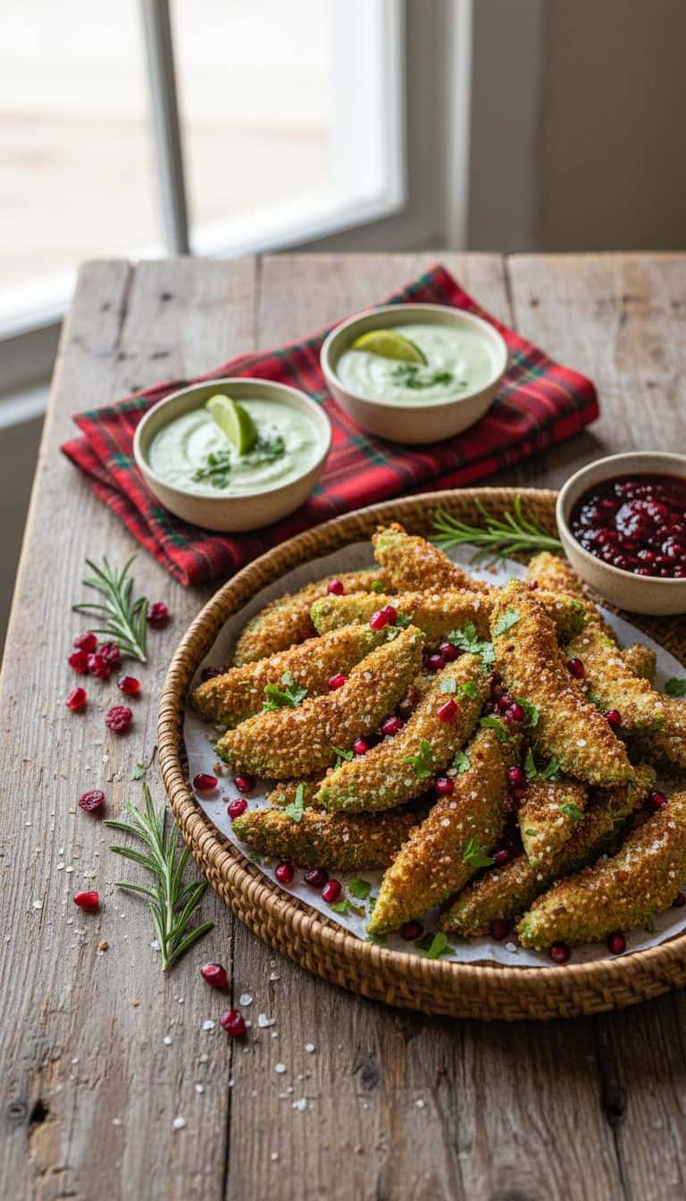 Air Fryer Avocado Fries Holiday Appetizers