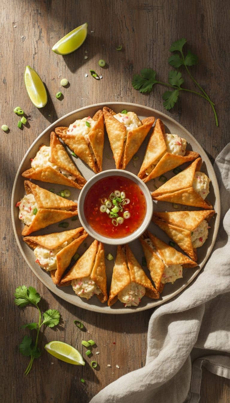 Air Fryer Crab Rangoon Party Appetizers