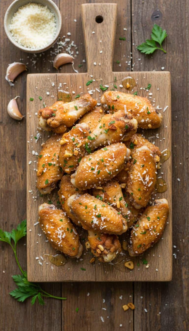 Air Fryer Garlic Parmesan Wing Appetizers