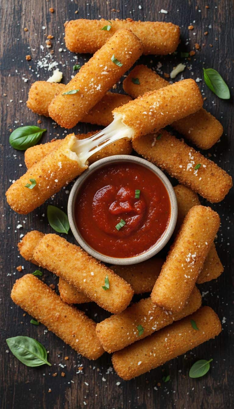Air Fryer Mozzarella Stick Appetizers