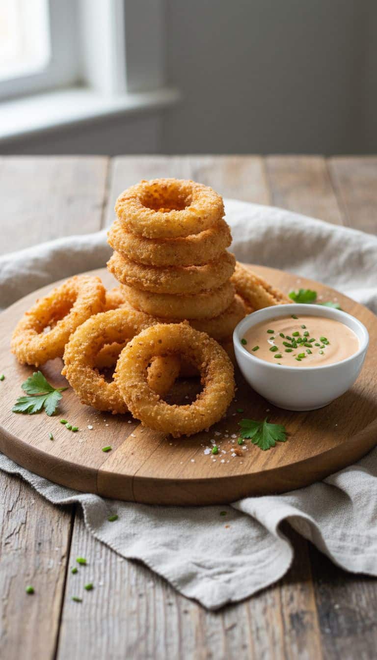 Air Fryer Onion Ring Appetizers