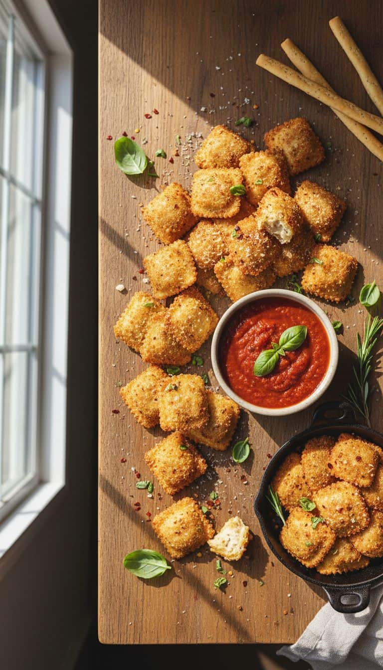 Air Fryer Ravioli Bite Party Appetizers