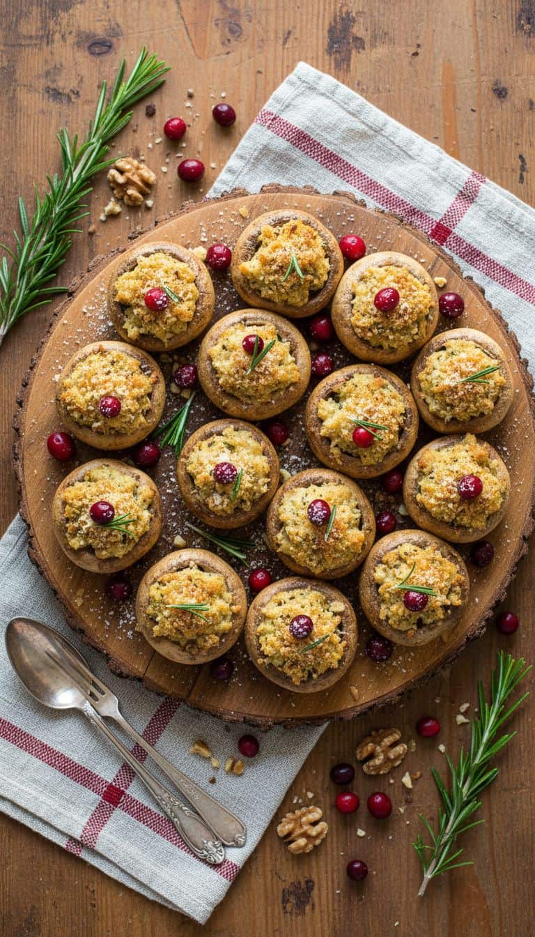 Air Fryer Stuffed Mushroom Holiday Appetizers