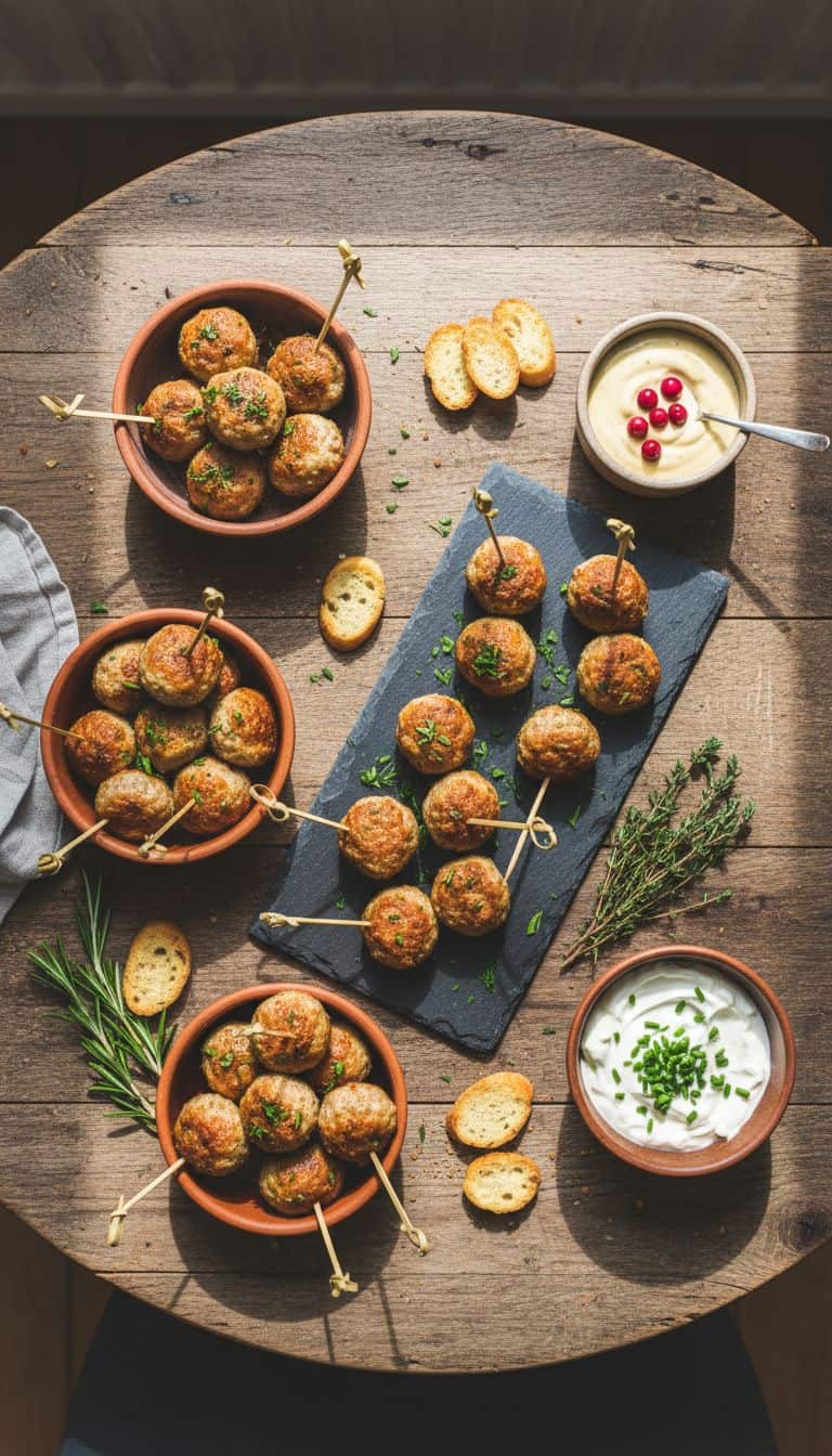 Air Fryer Swedish Meatball Party Appetizers