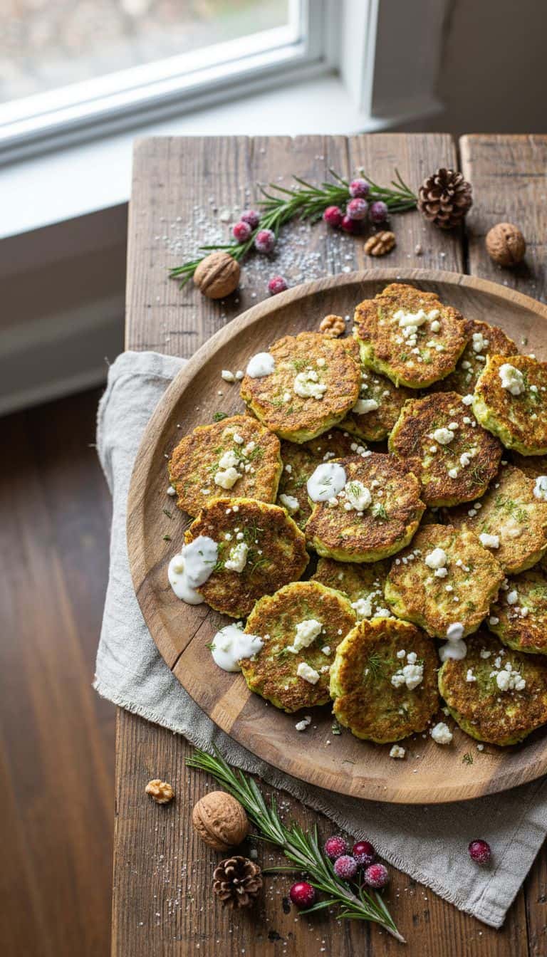 Air Fryer Zucchini Fritter Holiday Appetizers