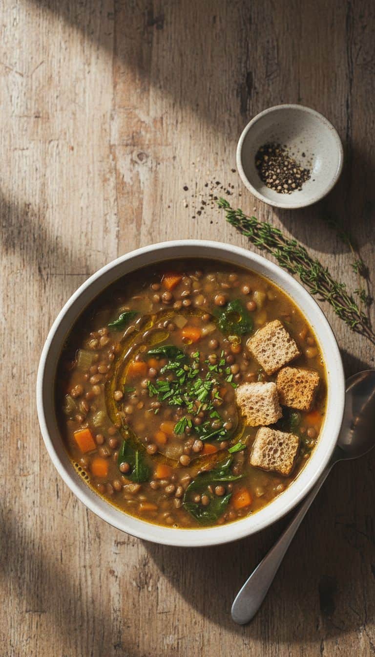 25 Copycat Restaurant Soup Recipes to Make at Home 74 Au Bon Pain Vegetarian Lentil Soup