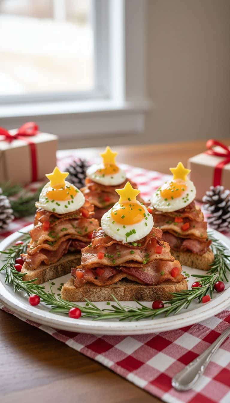Bacon Egg Christmas Trees