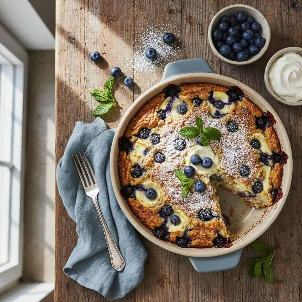 30 Freezer-Friendly Breakfast Casseroles to Save Your Mornings 74 Blueberry Cream Cheese Breakfast Casserole