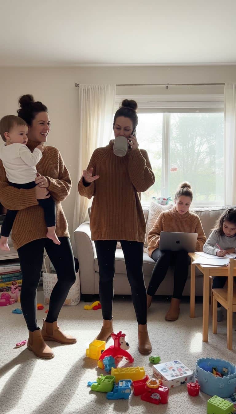 Brown Oversized Sweater Leggings Outfit