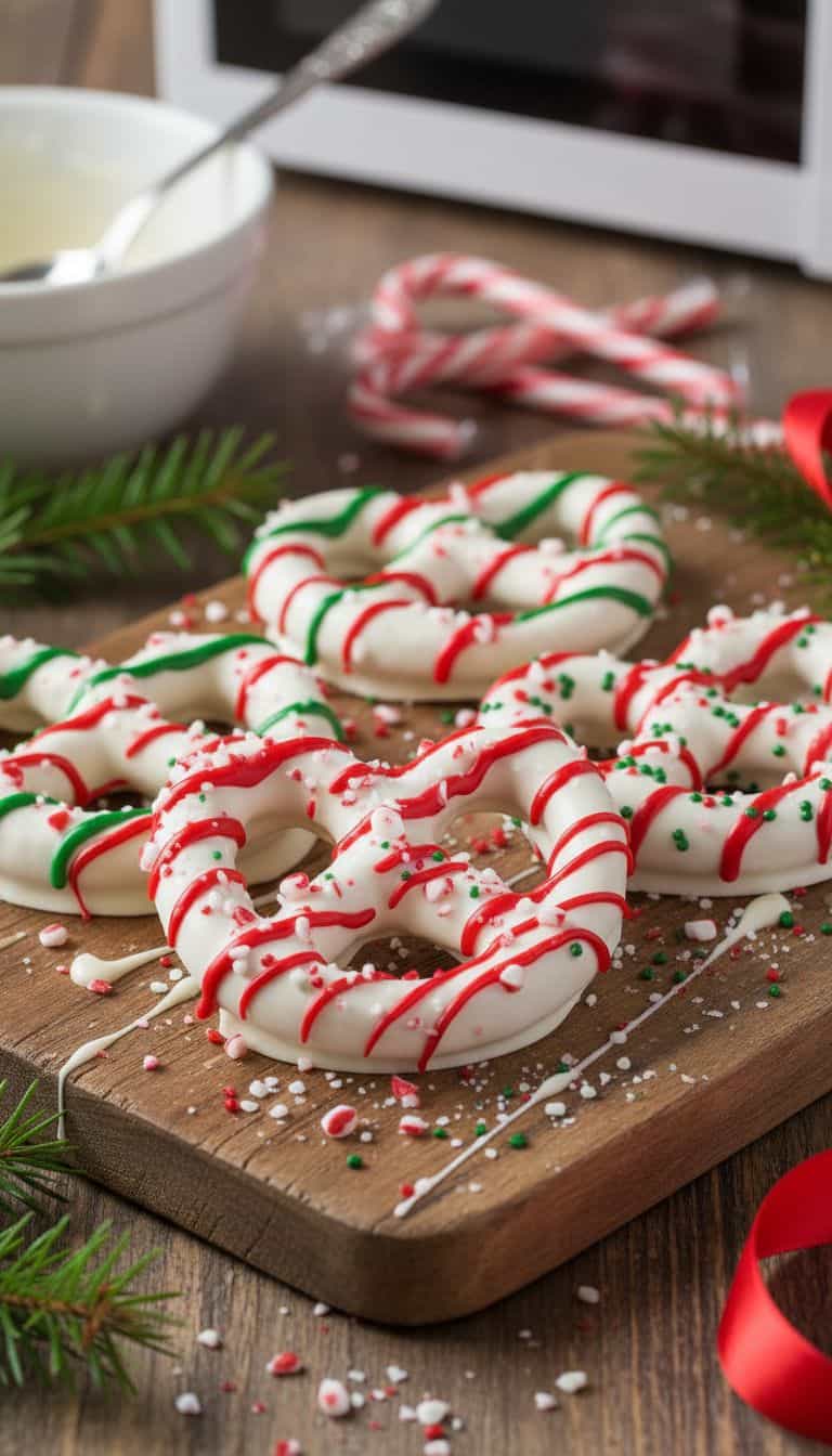 Candy Cane Pretzels