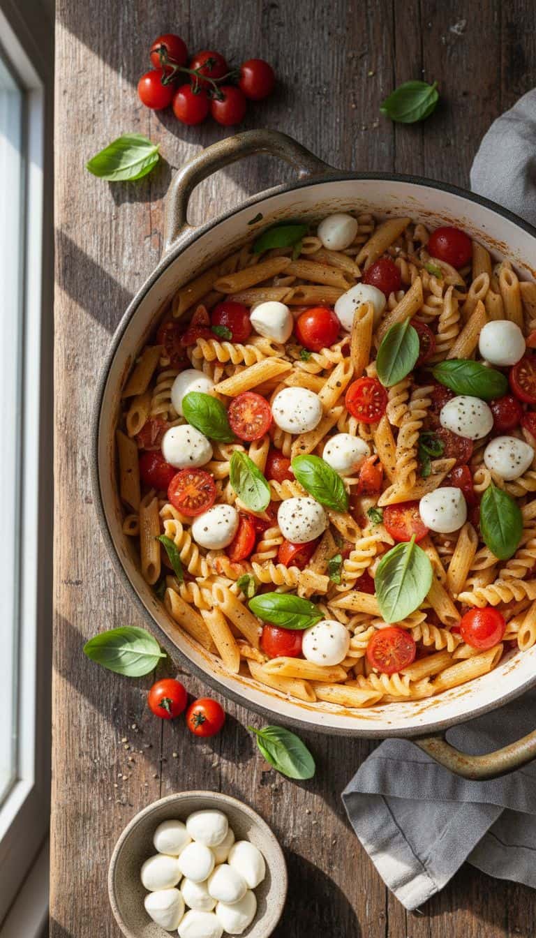 35 One-Pot Pasta Dinners for Busy Weeknights 89 Caprese One-Pot Pasta with Mozzarella
