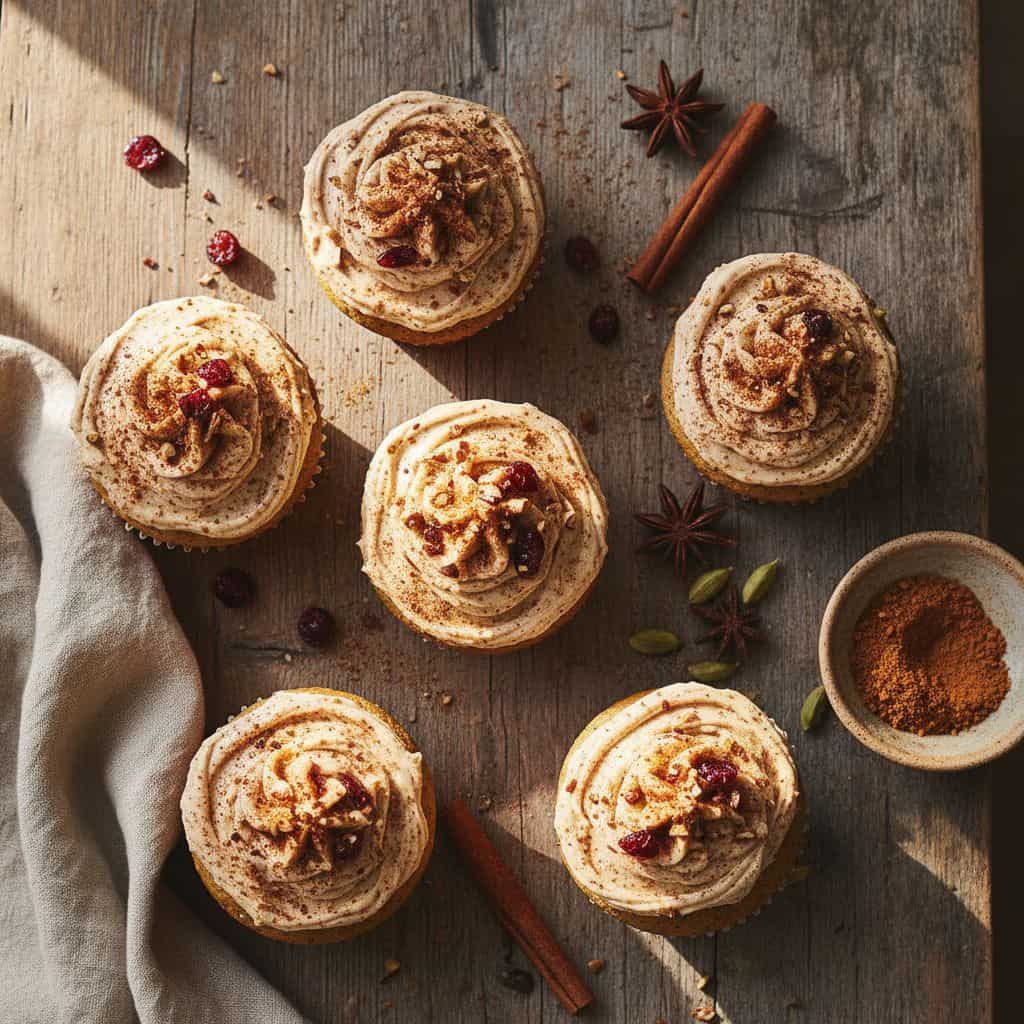 Chai Spice Sugar-Free Holiday Cupcakes