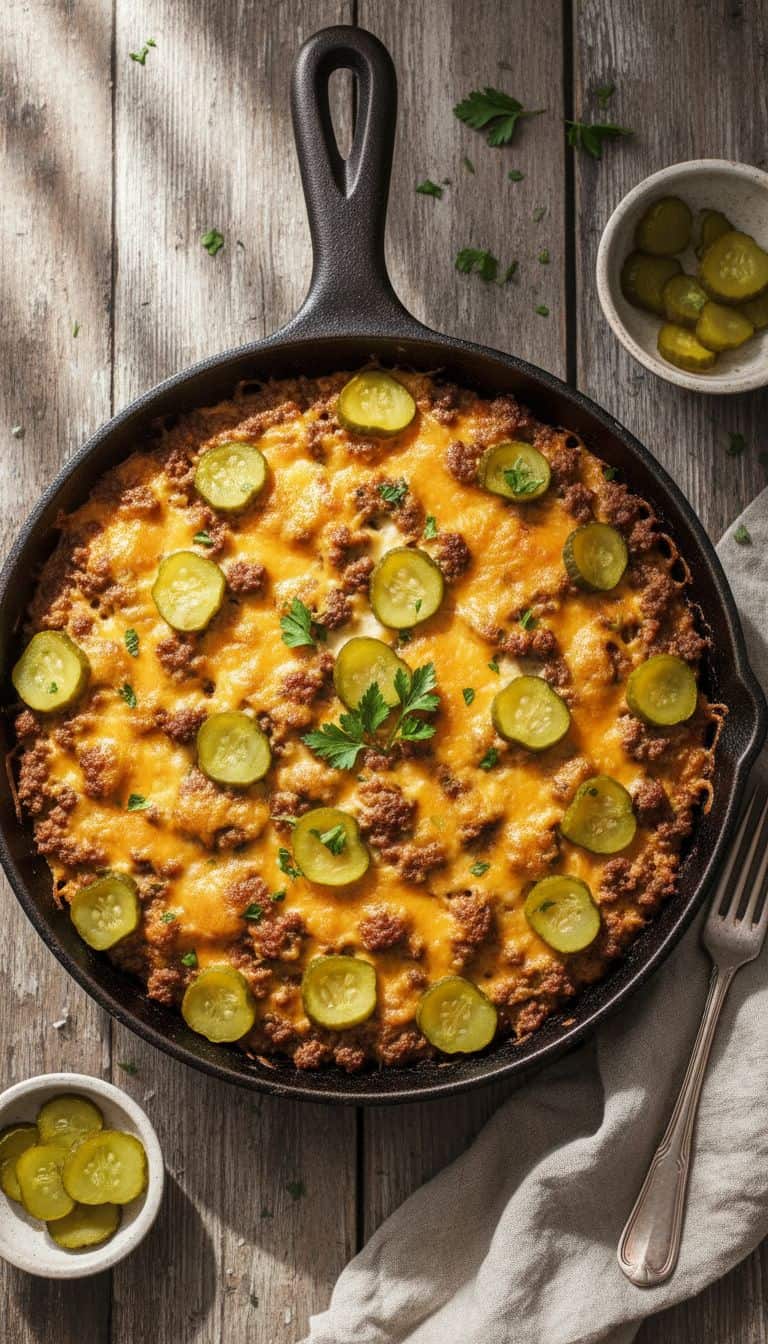 30 Casserole Recipes Your Family Will Actually Request 77 Cheeseburger Casserole with Pickles