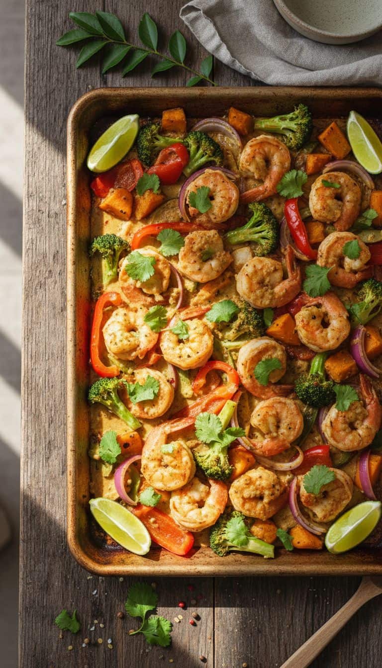 30 Sheet Pan Dinners Ready in 30 Minutes 84 Coconut Curry Shrimp Sheet Pan Dinner
