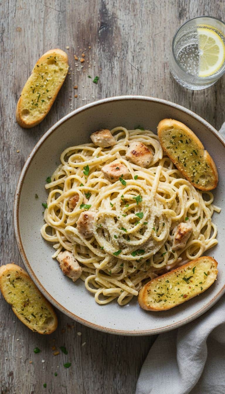 Creamy Chicken Alfredo Comfort Food Dinner