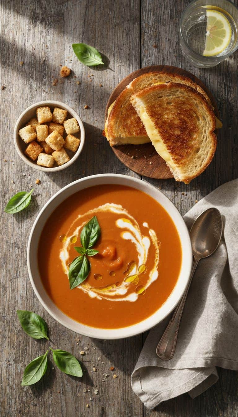 Creamy Tomato Soup Comfort Food Dinner