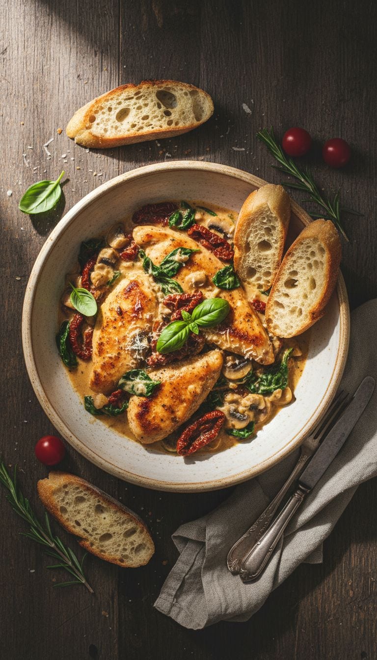 Creamy Tuscan Chicken Comfort Food Dinner