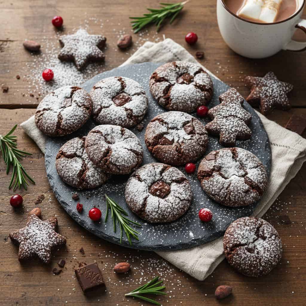 Double Chocolate Christmas Cookies