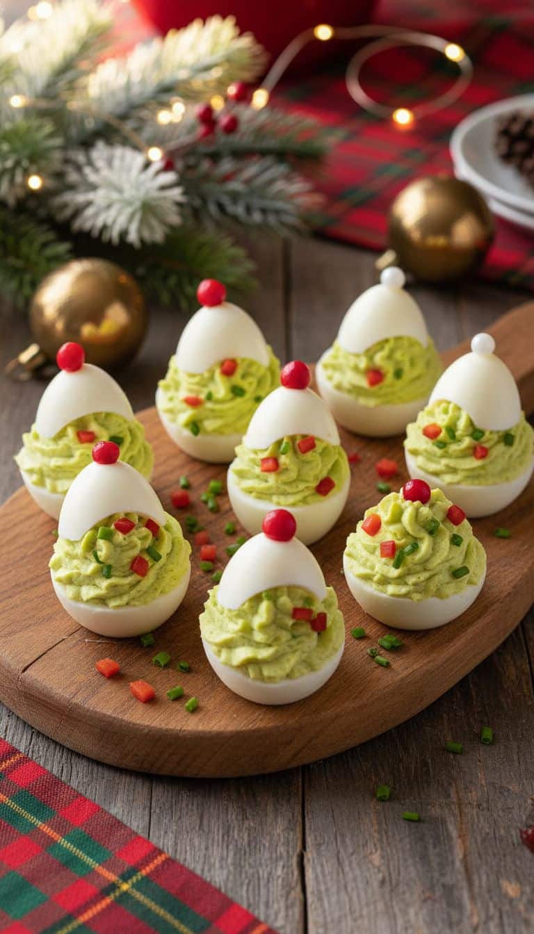 Elf Hat Deviled Eggs