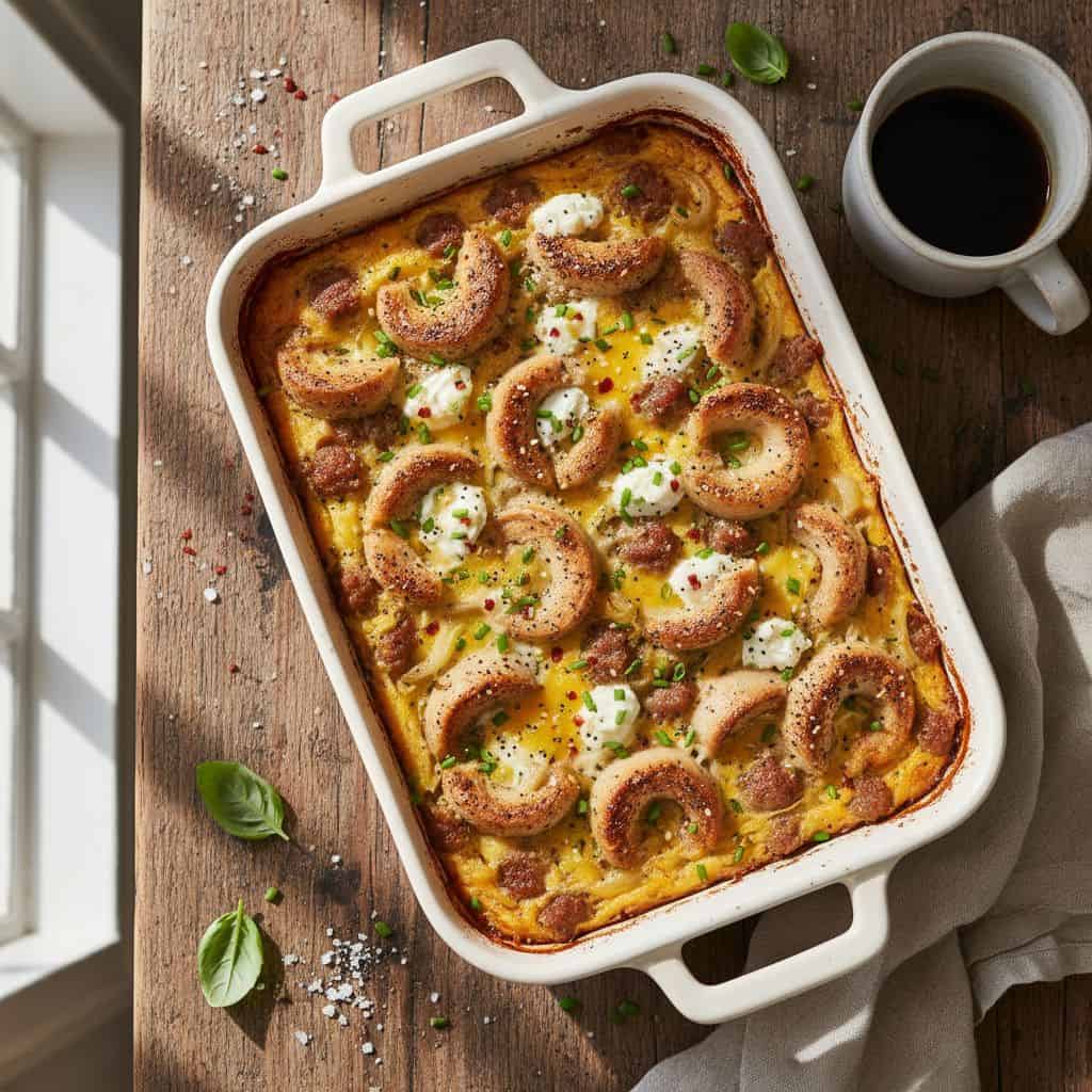30 Freezer-Friendly Breakfast Casseroles to Save Your Mornings 91 Everything Bagel Breakfast Casserole
