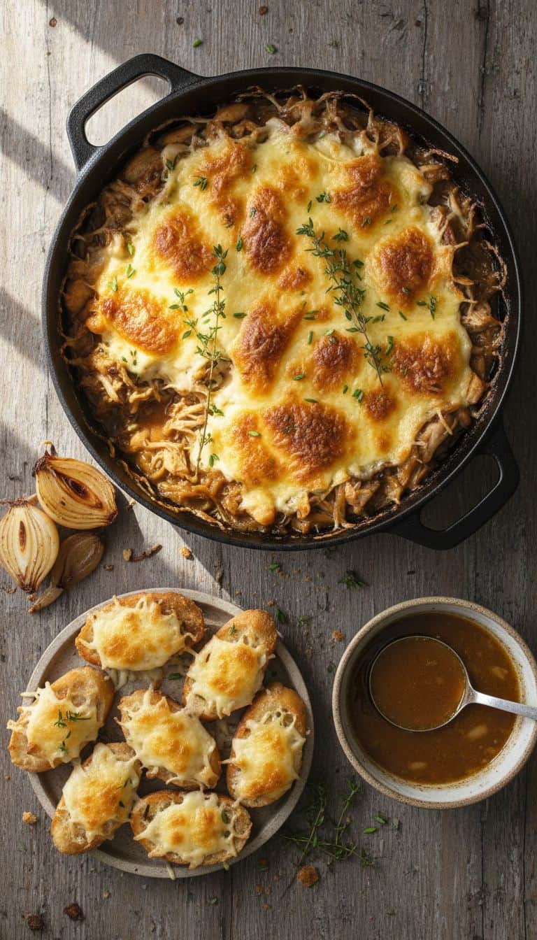 30 Slow Cooker Dump Dinners (5 Ingredients or Less) 67 French Onion Slow Cooker Dump Chicken