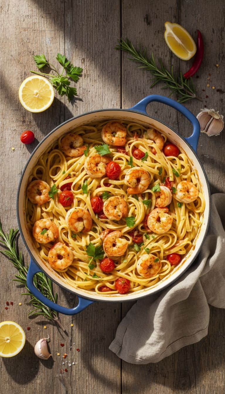 35 One-Pot Pasta Dinners for Busy Weeknights 99 Garlic Butter Shrimp One-Pot Pasta