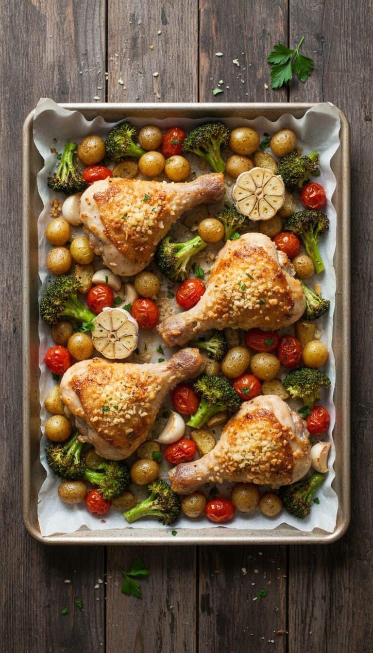 30 Sheet Pan Dinners Ready in 30 Minutes 78 Garlic Parmesan Chicken Sheet Pan Dinner