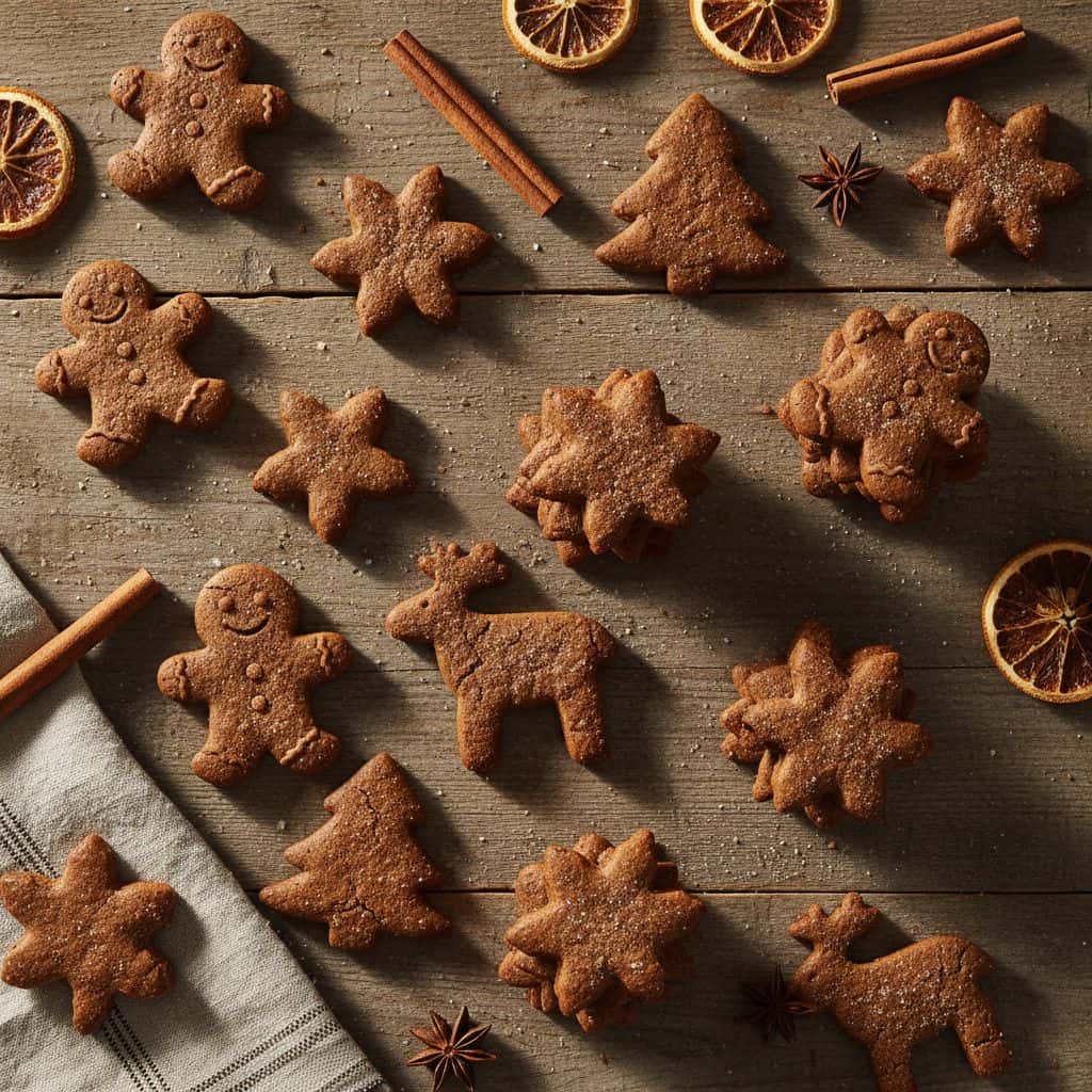 Gingerbread Christmas Cookies (No Icing)