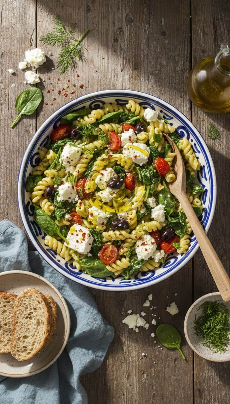 35 One-Pot Pasta Dinners for Busy Weeknights 97 Greek Feta and Spinach One-Pot Pasta