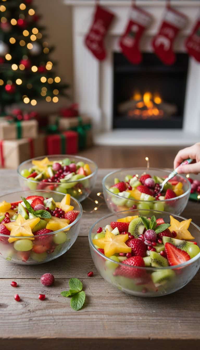 Holiday Fruit Salad Bowls
