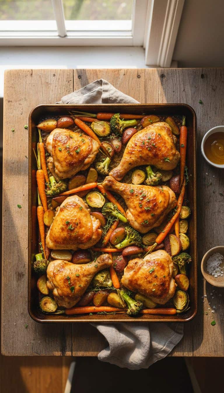 30 Sheet Pan Dinners Ready in 30 Minutes 64 Honey Mustard Chicken Sheet Pan Dinner