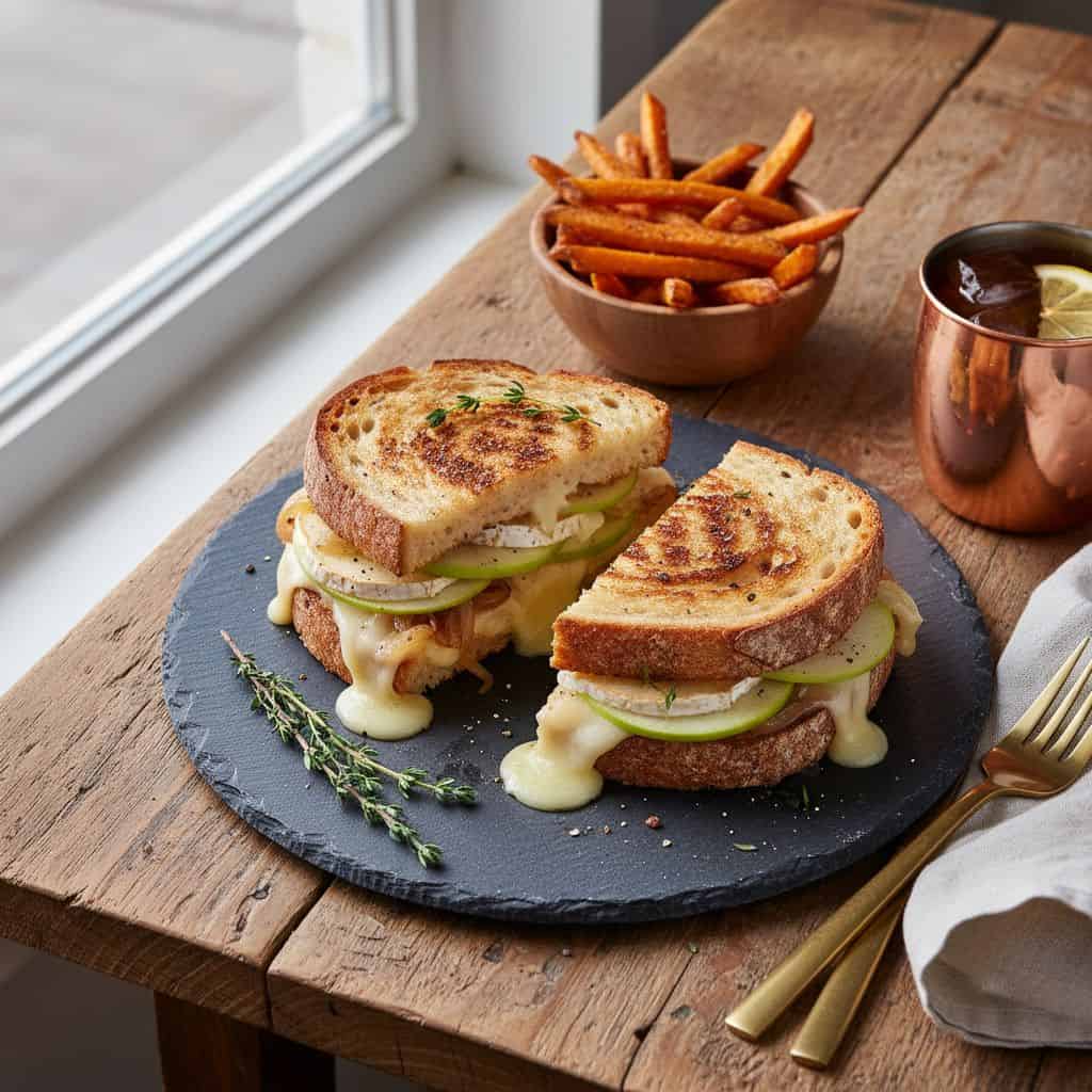 Hot Sandwich with Brie and Apple