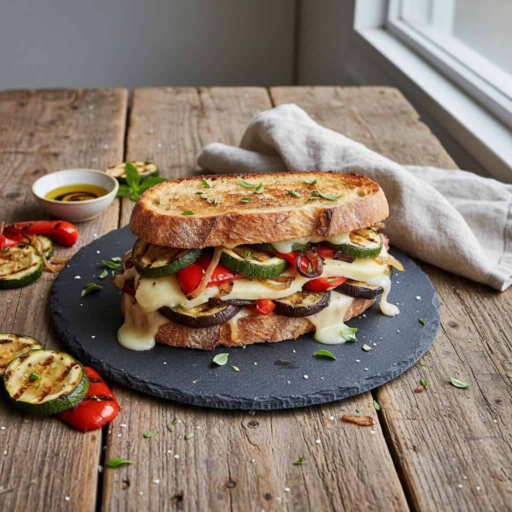 Hot Sandwich with Grilled Vegetables
