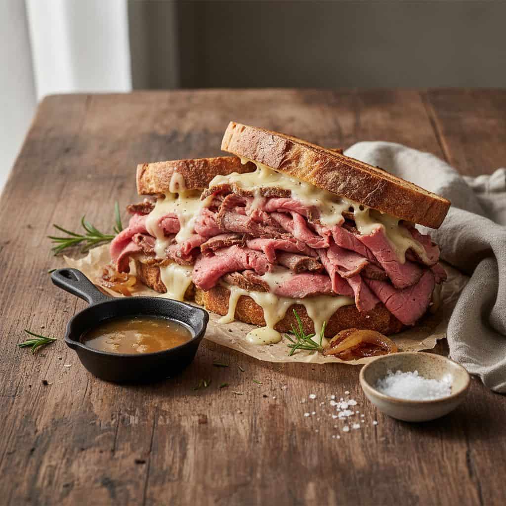 Hot Sandwich with Roast Beef