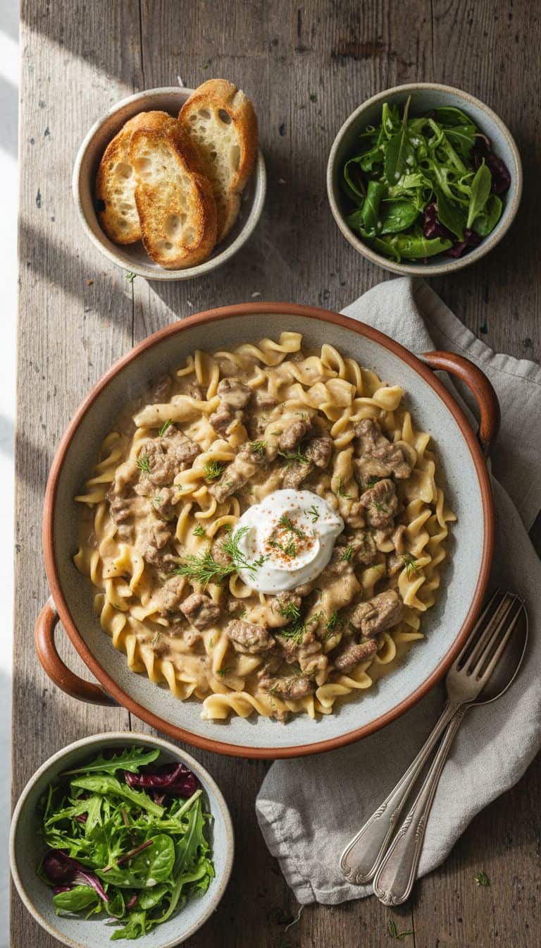 Instant Pot Beef Stroganoff Dinner