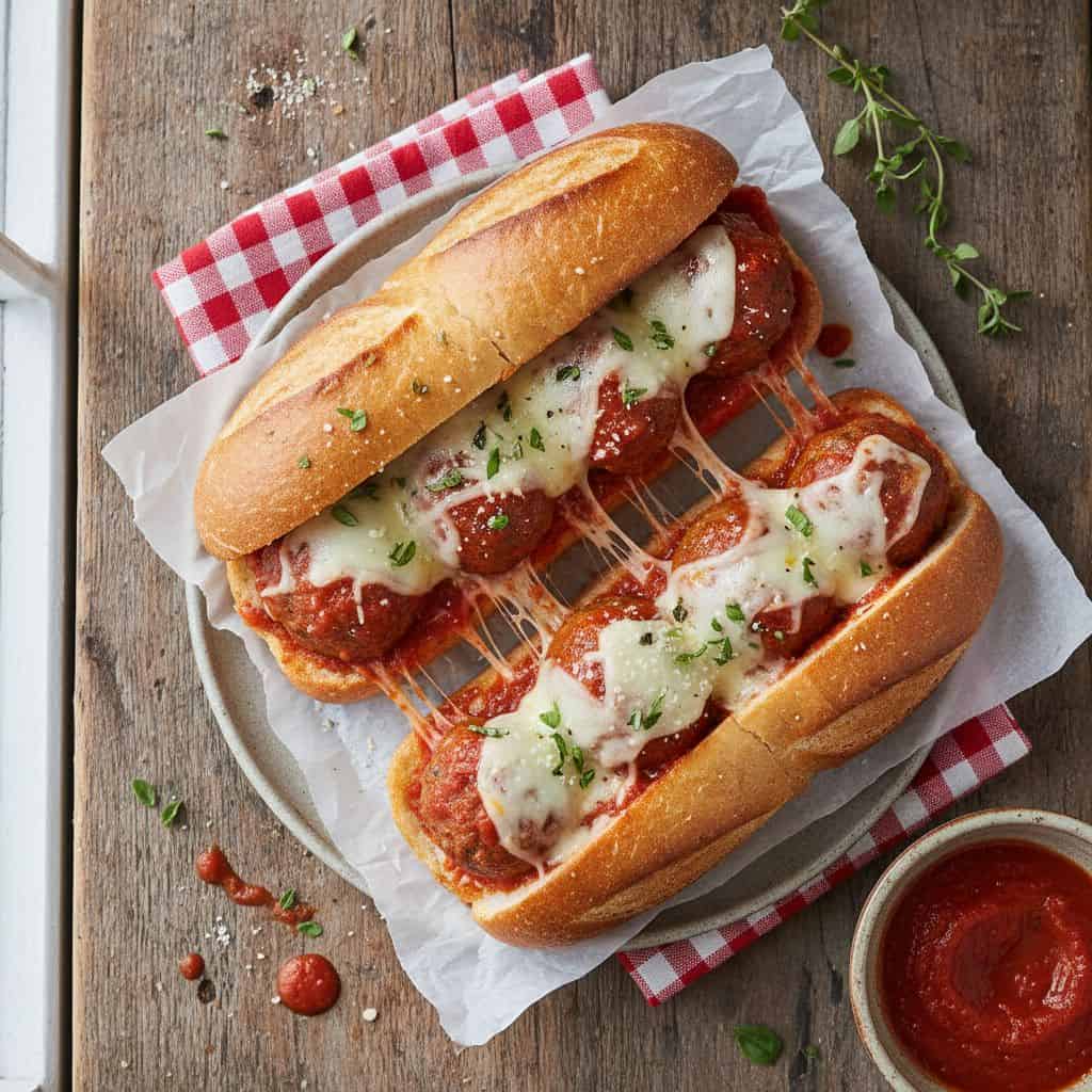 Italian Meatball Hot Sandwich